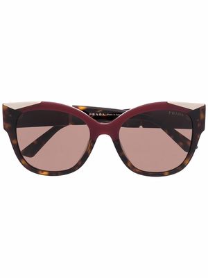 Prada Eyewear geometric-effect sunglasses - Brown