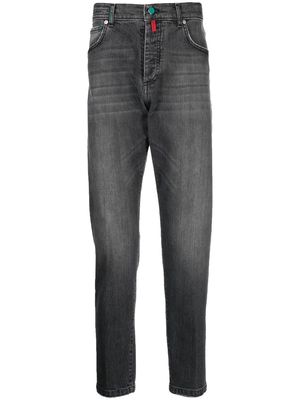 Kiton high-waist tapered jeans - Black