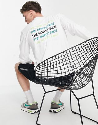 The North Face Graphic long sleeve t-shirt in white