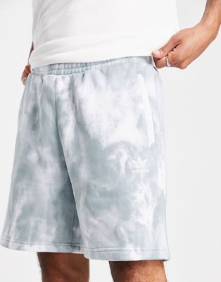 adidas Originals Essentials shorts in gray tie dye