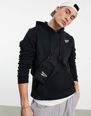 Reebok small logo hoodie in black