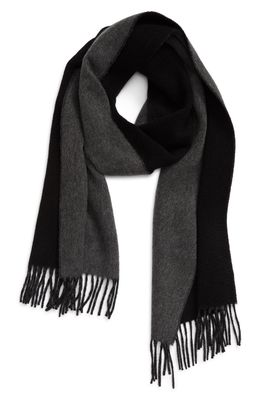 Andrew Stewart Double Face Cashmere Scarf in 003Blkgy