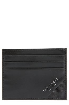 TED BAKER LONDON Rifle Leather Card Case in Black