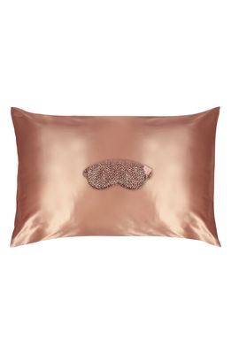 slip Rose Gold & Leopard Print Pillowcase & Sleep Mask Set