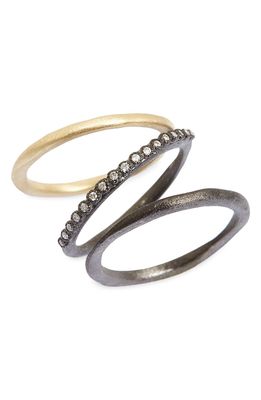 Armenta Old World Diamond Stacking Rings in Gold