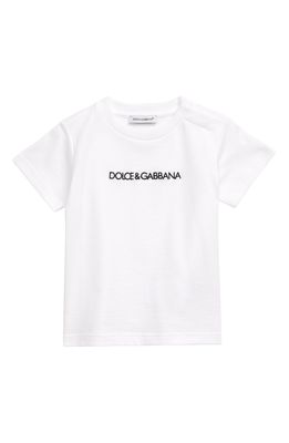 DOLCE & GABBANA Embroidered T-Shirt in W0800 Bianco Ottico
