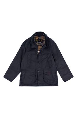 Barbour Kids' Bedale Waxed Cotton Jacket in Navy