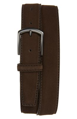 Canali Suede Belt in Brown