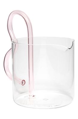 SOPHIE LOU JACOBSEN Bean Pitcher in Clear W/Pink