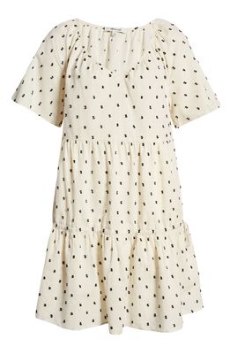 Madewell Lorelei Clip Dot Cotton & Linen Minidress in As Per Header