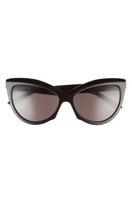 Balenciaga 57mm Cat Eye Sunglasses in Black