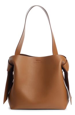 Acne Studios Midi Musubi Leather Bag in Camel Brown