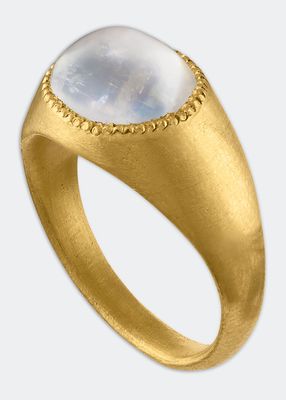 Moonstone Roz Ring in 22K Gold