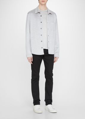 Men's Silk-Jersey Cotton Overshirt