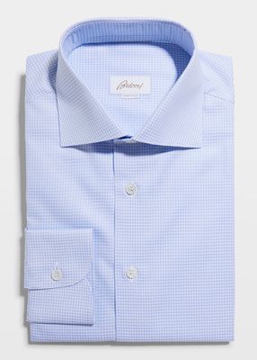 Men's Regular-Fit Graph Check Dress Shirt