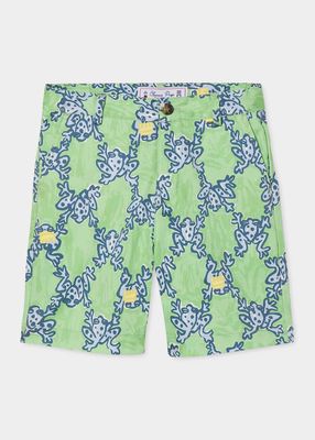 Boy's Hudson Shorts - Frog and Prince Print, Size 5-8
