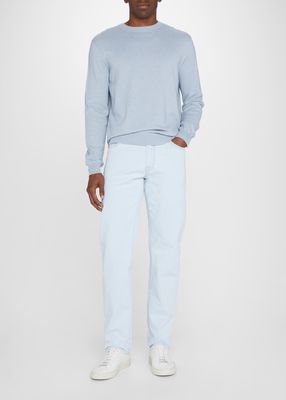 Men's Acid-Wash Straight-Leg Jeans