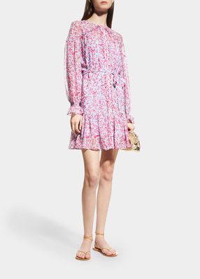 Pixie Floral-Print Short Dress