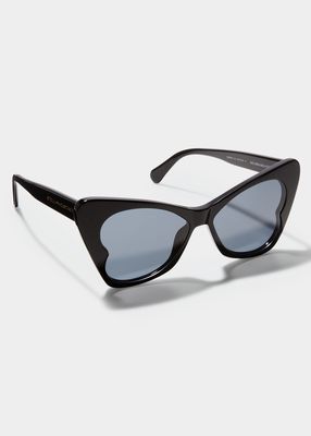 Heart Bio-Acetate Cat-Eye Sunglasses