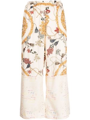 Tata Christiane floral-print cropped trousers - Neutrals