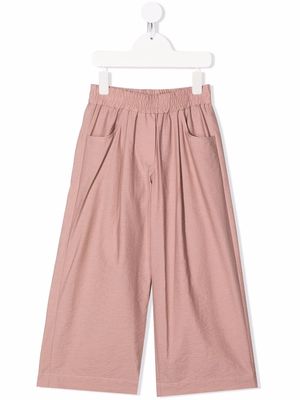 Brunello Cucinelli Kids pull-on wide-leg trousers - Pink