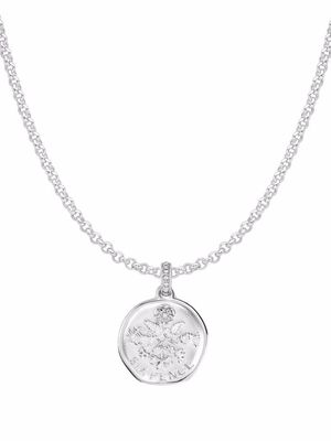 DOWER AND HALL Sispence Story pendant necklace - Silver