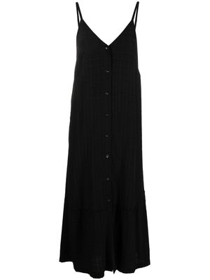 Holzweiler buttoned-up V-neck dress - Black