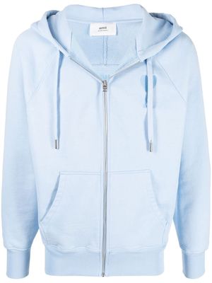 AMI Paris Ami de Coeur zipped hoodie - Blue