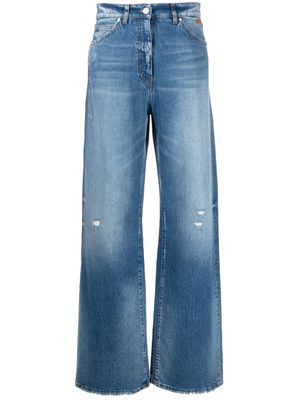 MSGM high-waisted straight-leg jeans - Blue