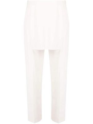MM6 Maison Margiela cut-out layered tailored trousers - White