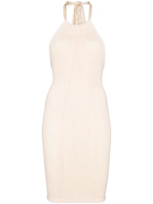 Rielli Antibes knitted mini dress - White