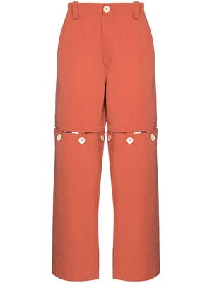 PRONOUNCE detachable-leg wool trousers - Orange