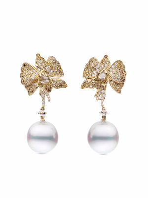 AUTORE 18kt yellow gold Orange Blossom Boutique pearl earrings