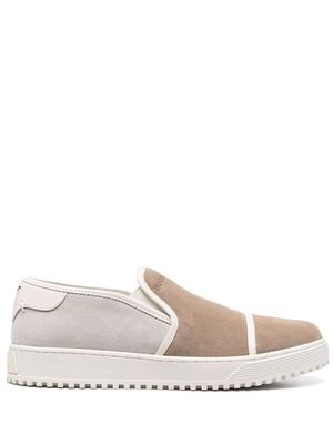 Emporio Armani panelled slip-on sneakers - Neutrals