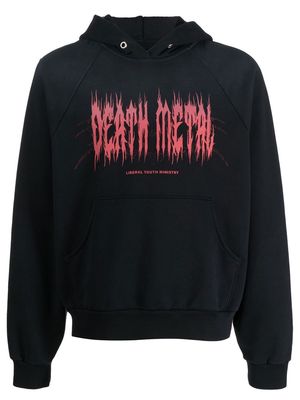 Liberal Youth Ministry 'Death Metal' cotton hoodie - Black