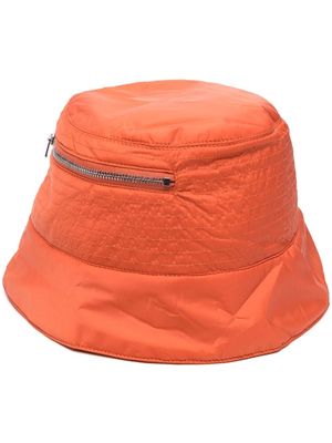 Rick Owens DRKSHDW zip-pocket bucket hat - Orange