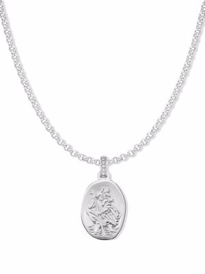 DOWER AND HALL chain-link pendant necklace - Silver