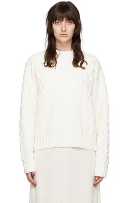 System Off-White Cotton Sweater