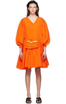 KkCo Orange Nylon Mini Dress