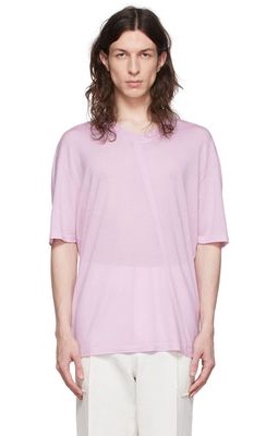 Ermenegildo Zegna Couture Pink Wool T-Shirt