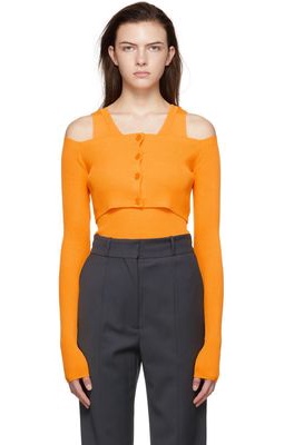 LOW CLASSIC Orange Rayon Cardigan