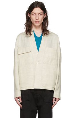Ermenegildo Zegna Couture Off-White Wool Jacket
