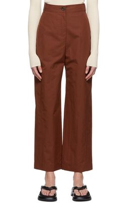 LOW CLASSIC Brown Stitch Trousers