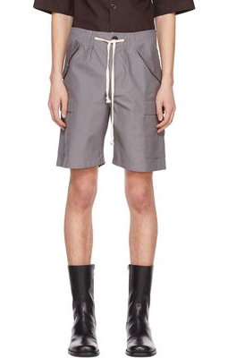 3MAN Grey Cotton Shorts