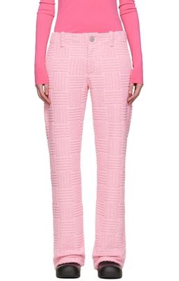 Bottega Veneta Pink Intreccio Trousers