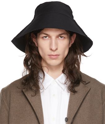AIREI SSENSE Exclusive Black Denim Bucket Hat