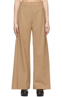 CO Tan Polyester Trousers