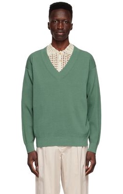 AURALEE Green Wool Sweater