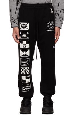 Reese Cooper Black Cotton Lounge Pants