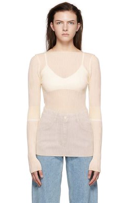LOW CLASSIC Beige Rayon Sweater